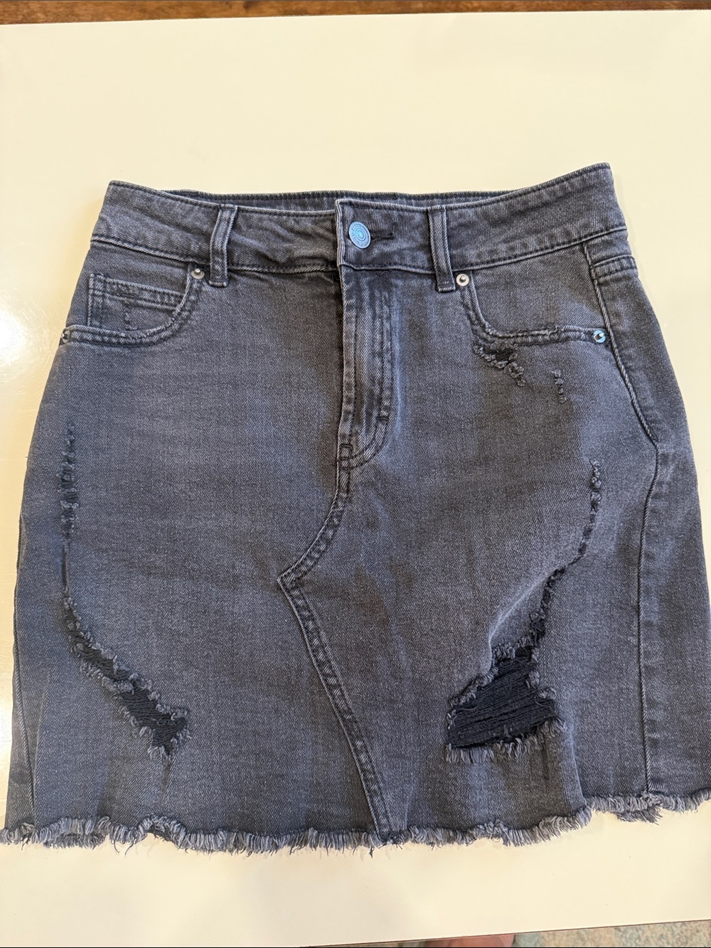 wild fable Black Distressed Mini Skirt
